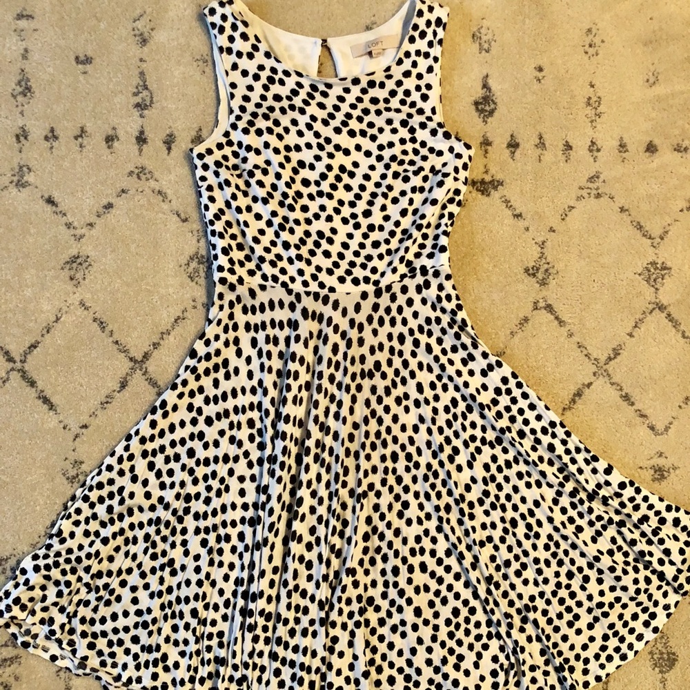 Polka dot fit & flare dress
